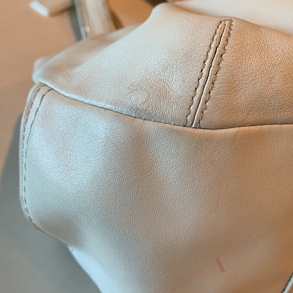 COACH Satchel, Cream with Gold Trim - Picture 10 of 16